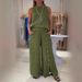 Women's Clothing Fashion Casual Loose Sleeveless Large Size Suit_ecoleips.com