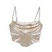 Women's Clothing Sexy Tube Top Fashion Slim Diamond Chain Sling Outer Wear Small Vest_ecoleips.com