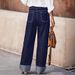 Women's Clothing Vintage Washed Non Stretch Wide Leg Jeans, Distressed Street Style, Loose Straight Leg Denim Jeans For Women, Suitable For Commuting._ecoleips.com