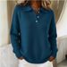 Autumn And Winter Loose And Lazy Wind, Soft And Waxy Women's Lapel Polo Shirt Long Sleeve Button Fur_ecoleips.com