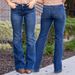 Women's Punk Western Flared Jeans – Retro High-Waisted Bootcut Denim Pants With Distressed Details_ecoleips.com