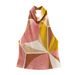 Summer New Geometric Pattern Halter Neck Top Pleated Skirt Set For Women3203301_ecoleips.com