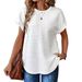 Top, Short Sleeves, Women's Crew Neck, Comfortable Casual T-Shirt, Women's Comfortable Casual Style_ecoleips.com