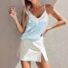 Popular European And American Sexy Backless V-neck Camisole Women, High-end Sequin Fashion Versatile Top For Summer_ecoleips.com