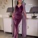 Women’s Clothing autumn and winter new hip floating sleeve evening dress_ecoleips.com