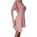 Women Elegant Party Dress Sexy V‑Neck With Belt, Romantic Ruffle Details And Trendy All‑Over Print_ecoleips.com
