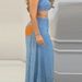 Women's Clothing Contrast Color Women's Clothing Splicing Tube Top Tight Suit Trousers _ecoleips.com