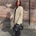 Spring Summer Women's Jacket Personalized Street Vintage Deep V Rivet Inlaid Suit Jacket_ecoleips.com