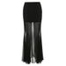 European And American Style Cross-Border 2024 Spring New Women's Solid Color Slim Street Fashion High Waist Bodycon Mesh_ecoleips.com