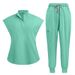 Women's Clothing 16 Color High End Surgical Suit Stand Collar Work Clothes Nurse Suit Scrub Jogging Wash Clothes_ecoleips.com