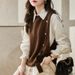 Elegant Knit Vest For Women - Slimming Casual Layering Piece With 3D Pattern, Versatile For Office & Daily Wear_ecoleips.com