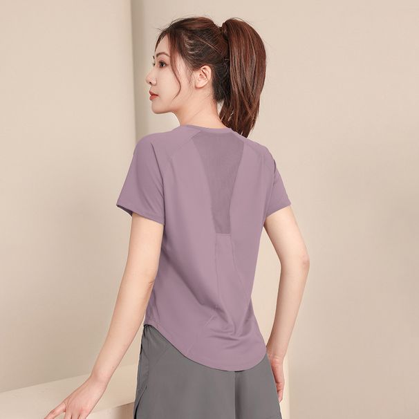 Professional Women's Running Tracksuit Breathable Quick Drying Short Sleeved Summer Style Fitness Wear High End Yoga Wear_ecoleips.com