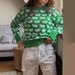 Women's Casual Alpaca Jacquard Sweater Round Neck Loose Fit Pullover Comfortable Knitwear For Autumn Winter Fashion_ecoleips.com