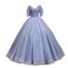 Women's Clothing Stage Performance Ball Gown – Elegant V-Neck A-Line Dress For Vocal Recitals & Hosting (XS-XXXL, Flared Skirt, Slimming Fit)_ecoleips.com