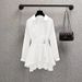 Plus-size Women's Stylish Waist-cinching Slimming Shirt, 2025 New Spring Model For Fat Women, Conceals Belly And Reduces_ecoleips.com