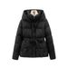 Women's Clothing Thickened Cotton Coat For Women Short Style Waist Slim Fit Hooded Lace Up Warm Coat_ecoleips.com