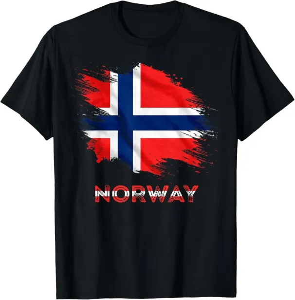 Women's T-Shirts Vintage Norge Norway Flag Norwegian Pride Men Women T-Shirt_ecoleips.com