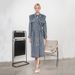 Women’s Denim Trench Coat – Mid-Length Blue Jacket With Waist-Defining Lapels (S/M/L/XL)_ecoleips.com