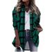 2024 European And American Cross-border Women's Classic Plaid Casual Button-up Fashion Shirt Jacket 420g_ecoleips.com