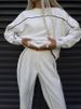 Street Women's Fashion Long Sleeve Line Sweater Pants Sports Suit Casual Two-piece Women's_ecoleips.com
