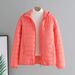 Women's Clothing Korean Style Short Puffer Jacket - Lightweight Slim-Fit Quilted Coat In 12 Colors_ecoleips.com