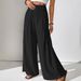 Aria Basics Cross-border European American 2025 New Casual Fashion Solid Color Lace-up Loose Wide-leg Women's Pants For Commuting_ecoleips.com