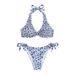 Women's Sexy Floral Bikini Set - High Waist Split Swimsuit For Beach & Pool_ecoleips.com
