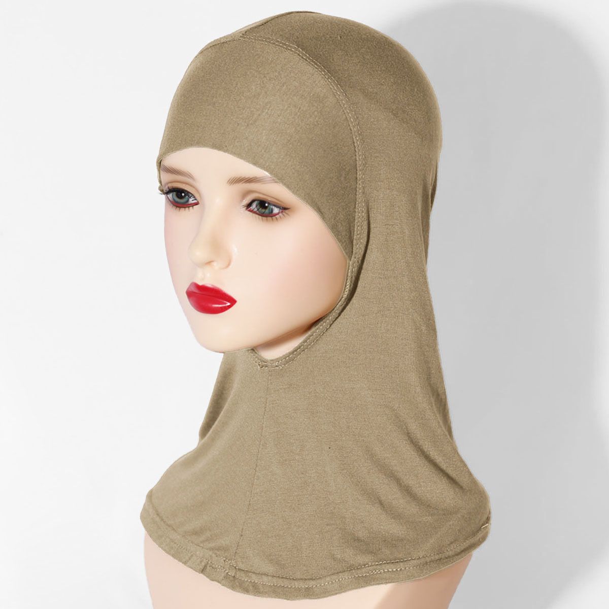 Women's Clothing Multi Color Breathable Neck Protection High Elastic Bottoming Hat Hijab Scarf Pullover Headscarf_ecoleips.com