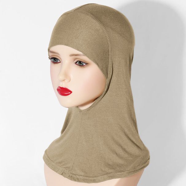 Women's Clothing Multi Color Breathable Neck Protection High Elastic Bottoming Hat Hijab Scarf Pullover Headscarf_ecoleips.com
