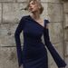 2025 Autumn New Fashion Sexy Off-Shoulder Waist-Cinching Slit Long Sleeve Dress For Women Wholesale_ecoleips.com