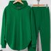 Women's Hooded Sweatshirt & Jogger Set – Cozy Fall/Winter Lounge Outfit, Soft Polyester Fleece Two-Piece (Black, Grey, Wine Red, S-Xxl)_ecoleips.com