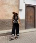 Women's Clothing Fashion Printed Cotton And Linen Sleeveless Vest Trousers Set 2024 Spring And Summer_ecoleips.com