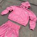 Women's Clothing Unisex Streetwear Letter Print Hoodie & Pants Set - Trendy Zip-Up Pullover With Matching Joggers (Pink, S-XXXL)_ecoleips.com