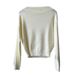 Yanshuang Korean Style Striped Elegant Off-Shoulder Knitted Sweater For Women Autumn High-End Loose Slimming Base Shirt_ecoleips.com
