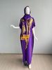 Muslim Rayon Gold Foil Robe Large Headscarf Set_ecoleips.com
