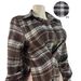 Women's Clothing Women's Plaid Casual Pullover V Neck Shirt Top Folded Sleeve Slit Design Long Sleeve For Formal & Casual For Women_ecoleips.com
