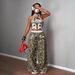 Women's Trendy Streetwear Hip Hop Print Vest + Wide Leg Pants Set - Stylish Summer Outfit For Casual Party Wear (Red, Gray, Pink, Black, Camo & More)_ecoleips.com