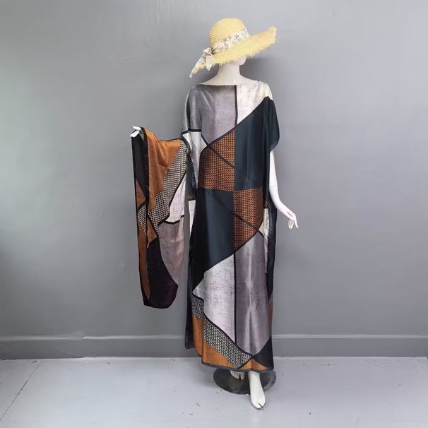 Spring Summer Beach Vacation Women's Loose Robe Scarf Imitation Silk Sun Protection Cover up plus Size Clothes_ecoleips.com