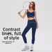 High Waist Nude Yoga Pants for Women Sports Training Fitness Hip Lift Pilates Outer Wear Fashionable Nine Point Cross Border_ecoleips.com