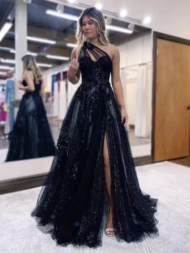 Women's Clothing Black Banquet Evening Dress For Women High End New Sequined Haute Couture Art Exam Performance Birthday Host Dress_ecoleips.com