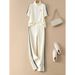 Women's Stylish Casual Sports Suit Summer Chic Youthful Thin Short Sleeved Cardigan Sweatshirt Two Piece Set_ecoleips.com