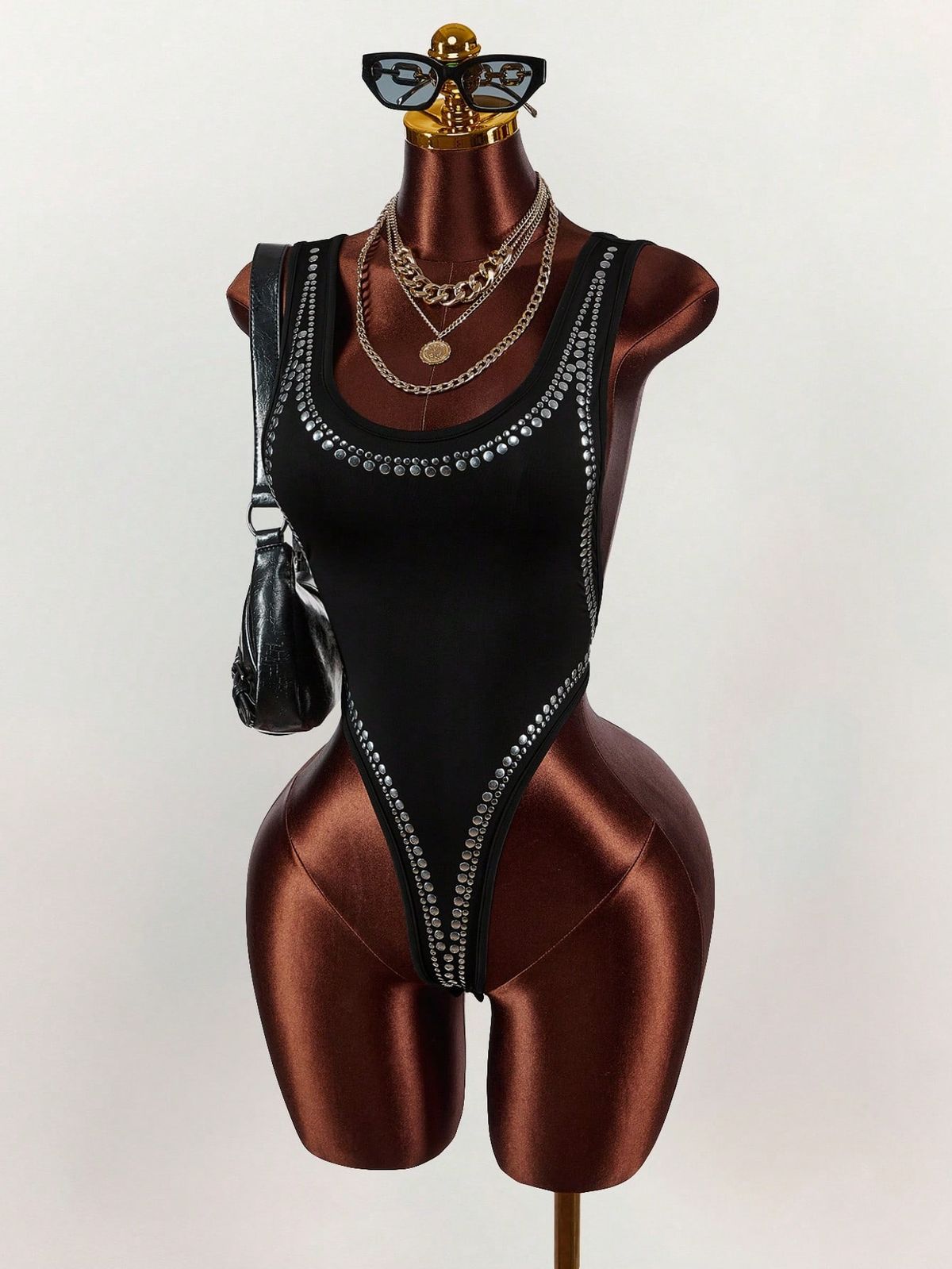 Solid Color Slim Fit Sexy Versatile Stretch Swimsuit Vacation Primer Jumpsuit Jumpsuit Women's Clothing_ecoleips.com