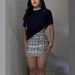 2025 New Women's Fashion Casual Set With Emed Short Sleeve Top And Skirt_ecoleips.com