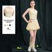 Yoga Suit Women's Quick-drying Breathable, Golf Sportswear Sleeveless Top Mesh Pleated Skirt Fixed Chest Pad_ecoleips.com