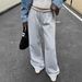 Retro Low Waist Sweatpants For Women Early Autumn Casual Drape Style Fashion Sports Pants_ecoleips.com