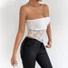 Aria Basics Aria Basics Summer Hot Sale Off-Shoulder One-Shoulder Tube Top Women's T-Shirt European And American Sexy Waist-Cinching Lace_ecoleips.com