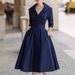 Women's Long Sleeve Maxi Dress Elegant Slimming Waist Formal Independent Station Clothing_ecoleips.com