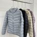 girl Girl Ribbed Jacket For Women, Short And Lightweight, 2025 Winter New Thickened White Duck Down Casual Sports Hooded Coat_ecoleips.com
