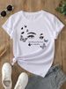 Euroean And American Cross-border Foreign Trade Clothing, Sexy Eyelash Rint Round-neck Short-sleeve Women's T-shirt_ecoleips.com