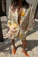 Women's Clothing Fashion Printed Linen Casual Versatile Shirt Cardigan Shorts_ecoleips.com
